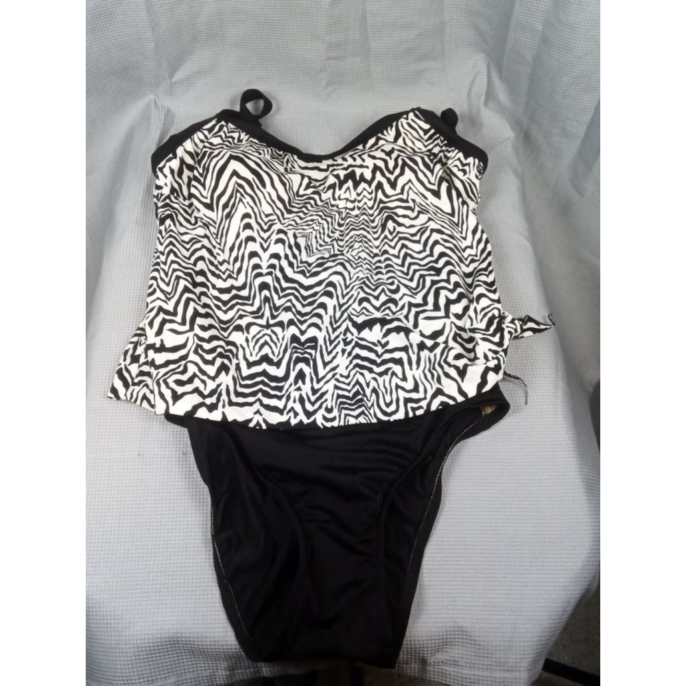 Maxine one piece swimsuit, black and white, size 10